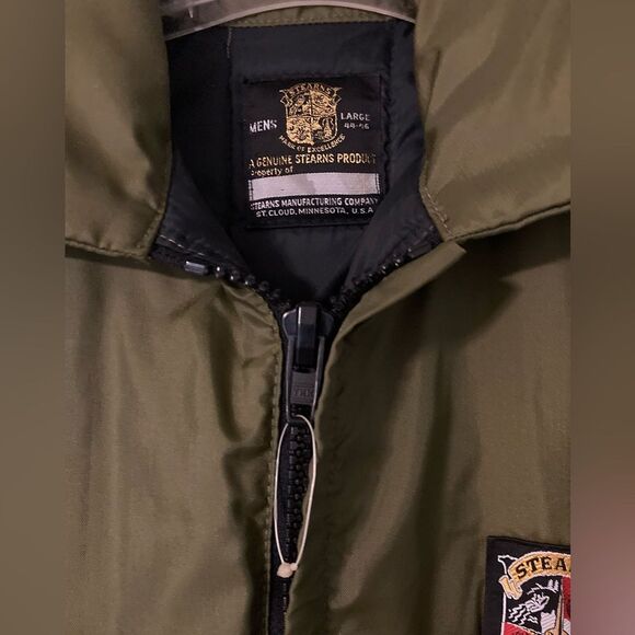 USCG Stearns Type III PFD Flotation Jacket Coat and Pants Float Aid FJ55 Green L - Picture 3 of 7